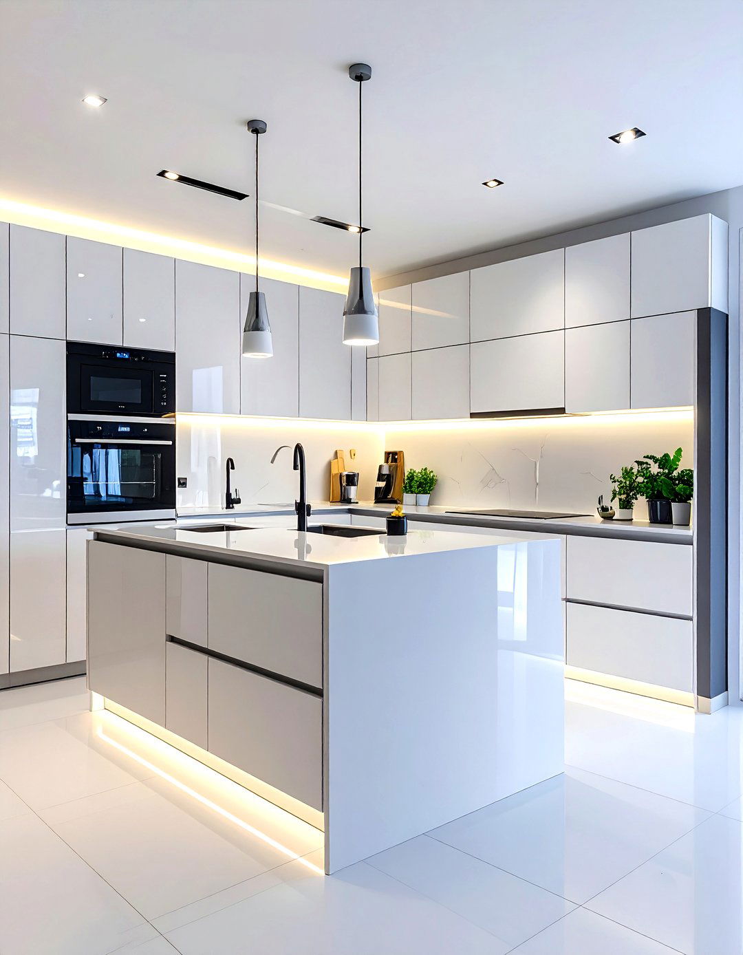 Tech Integrated Smart One Wall Kitchen - 20 One Wall Kitchen Ideas