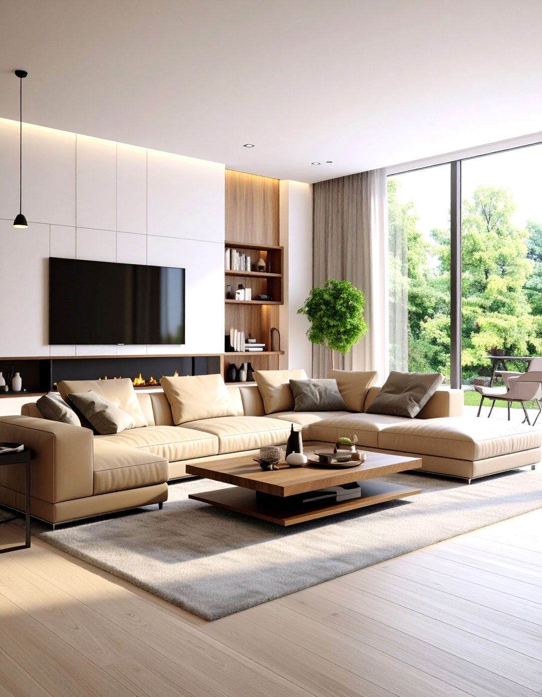 Tech Savvy Modern Mens Living Room - 20 Men's Living Room Ideas