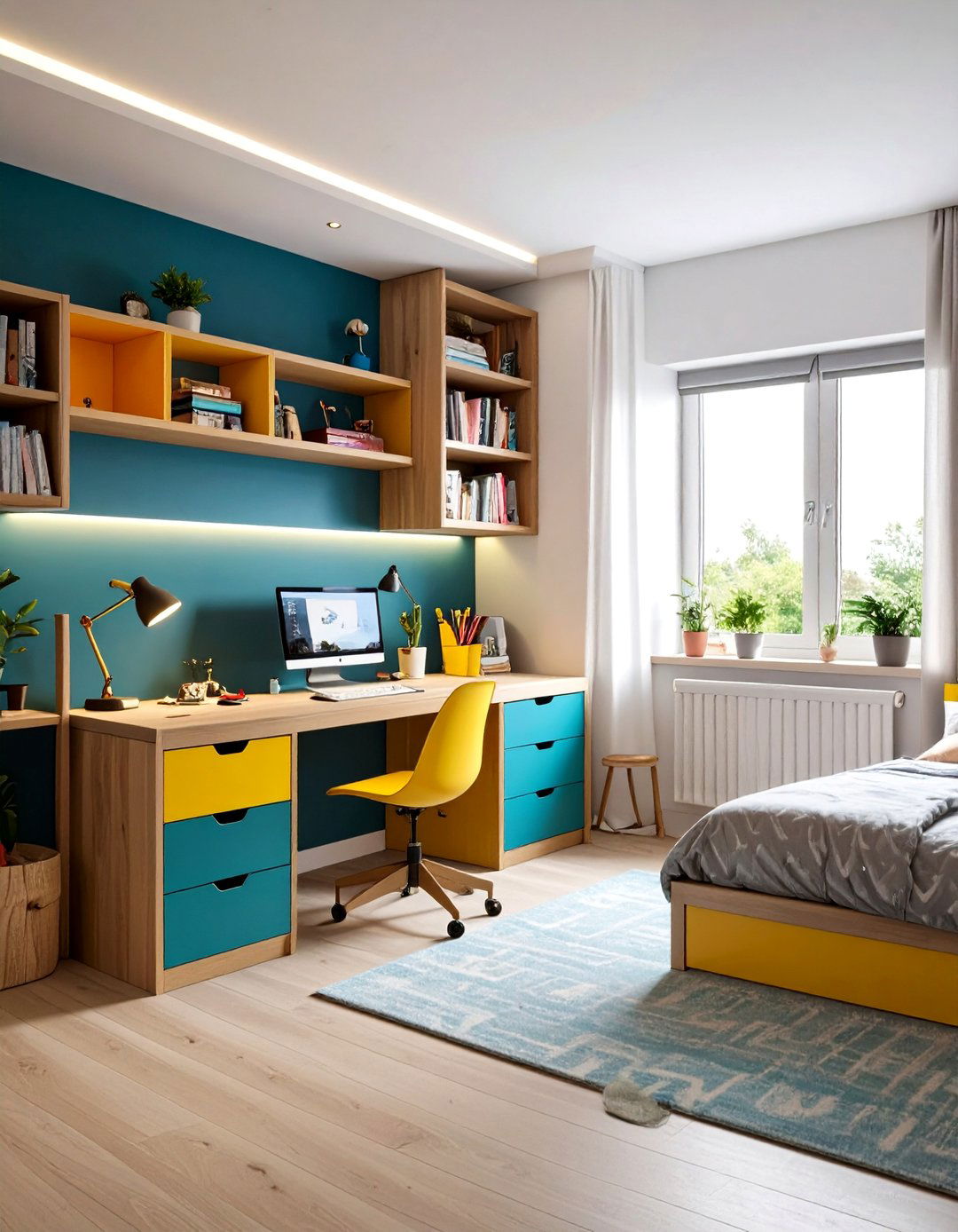 Teen Bedroom Study Zone - 20 Budget Home Office Ideas