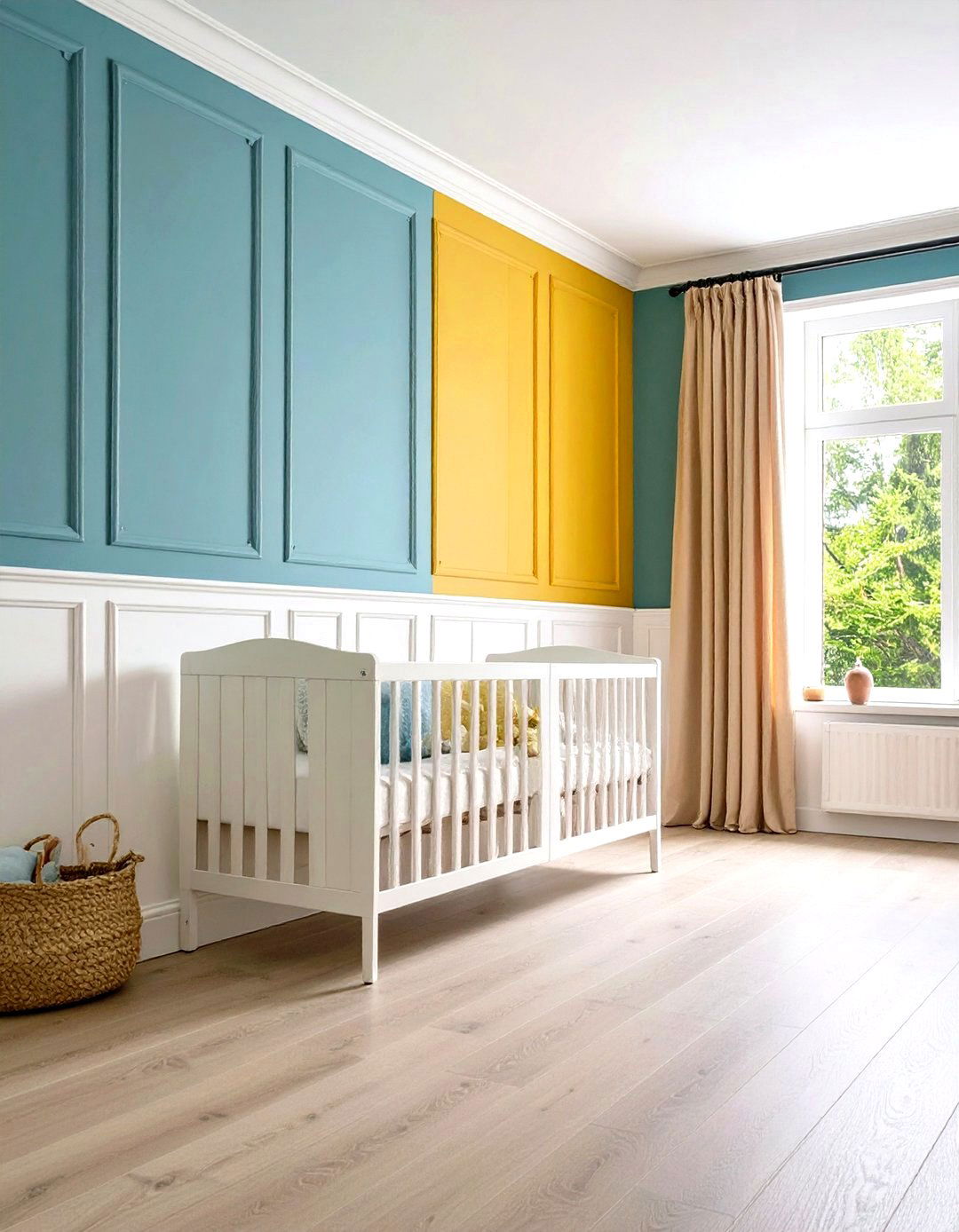 Temporary Peel and Stick Panels - 20 Wainscoting Nursery Ideas