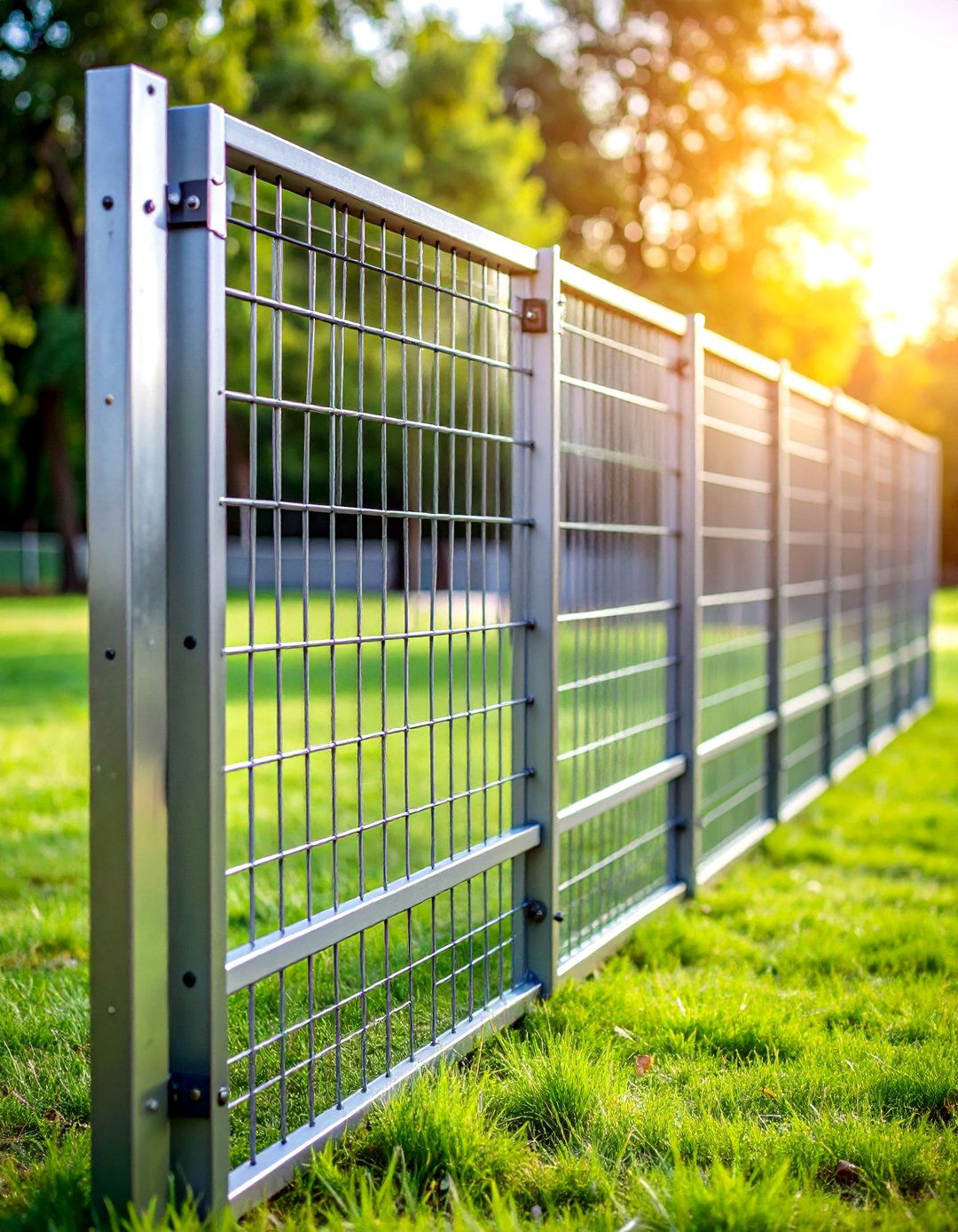 Temporary Portable Dog Fence with Metal Panels - 20 Dog Fence Ideas