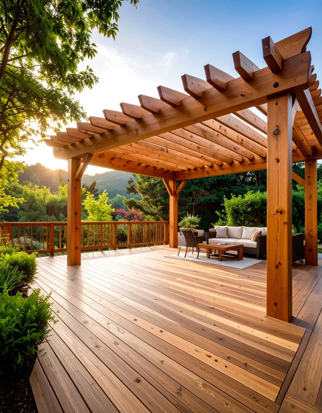 Tension Fabric Partially Covered Deck Layout - 20 Partially Covered Deck Ideas