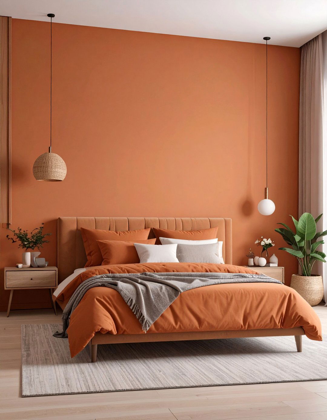 Terracotta Accent Wall - 20 Terracotta Bedroom Ideas