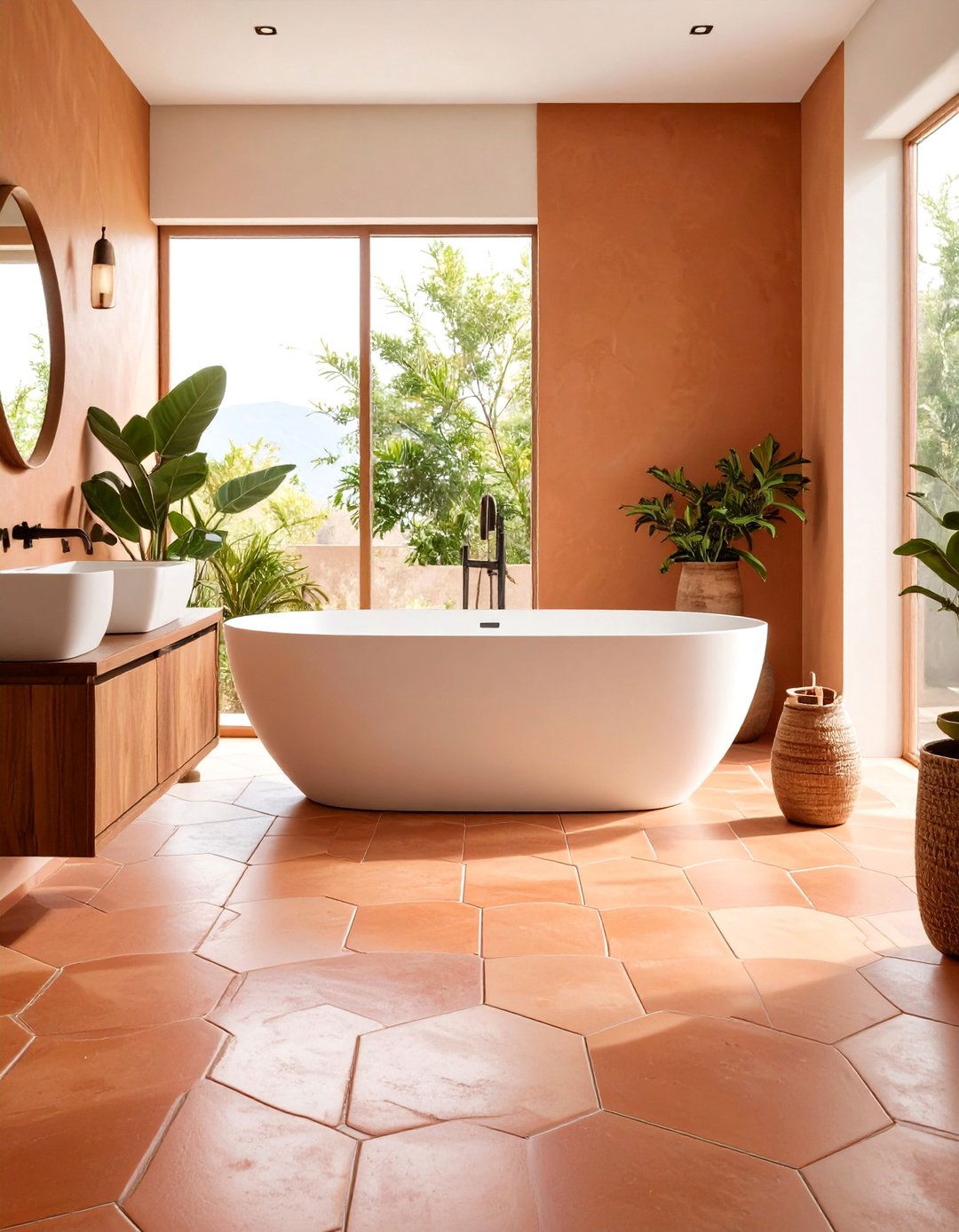 Terracotta Bathroom Accessories - 20 Terracotta Bathroom Ideas