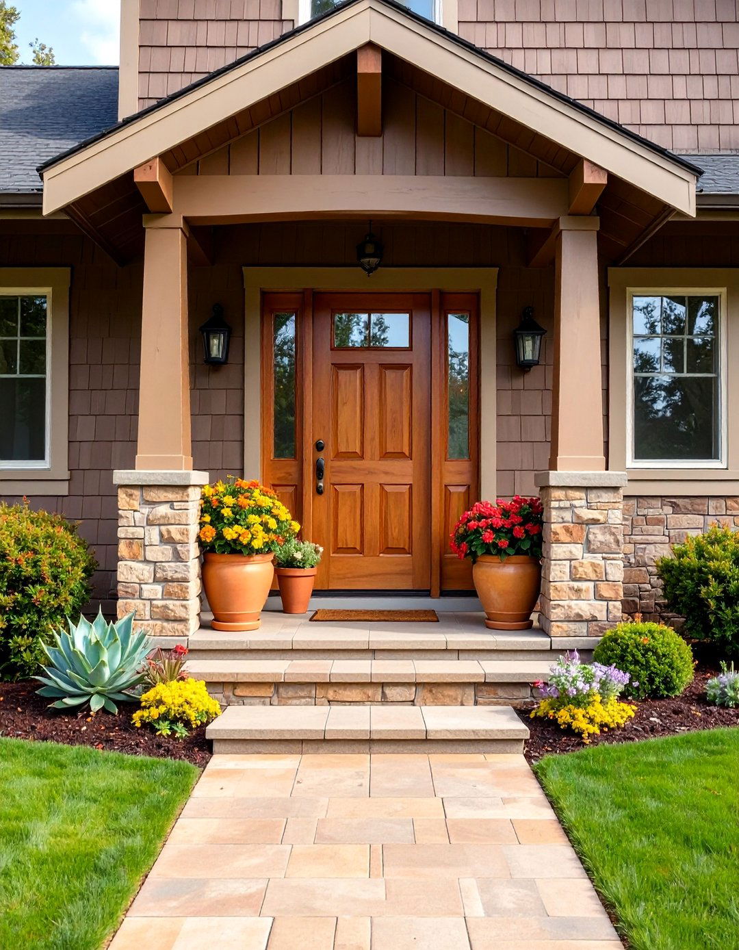 Terracotta Brown House Front Door Color - 20 Brown House Front Door Colors