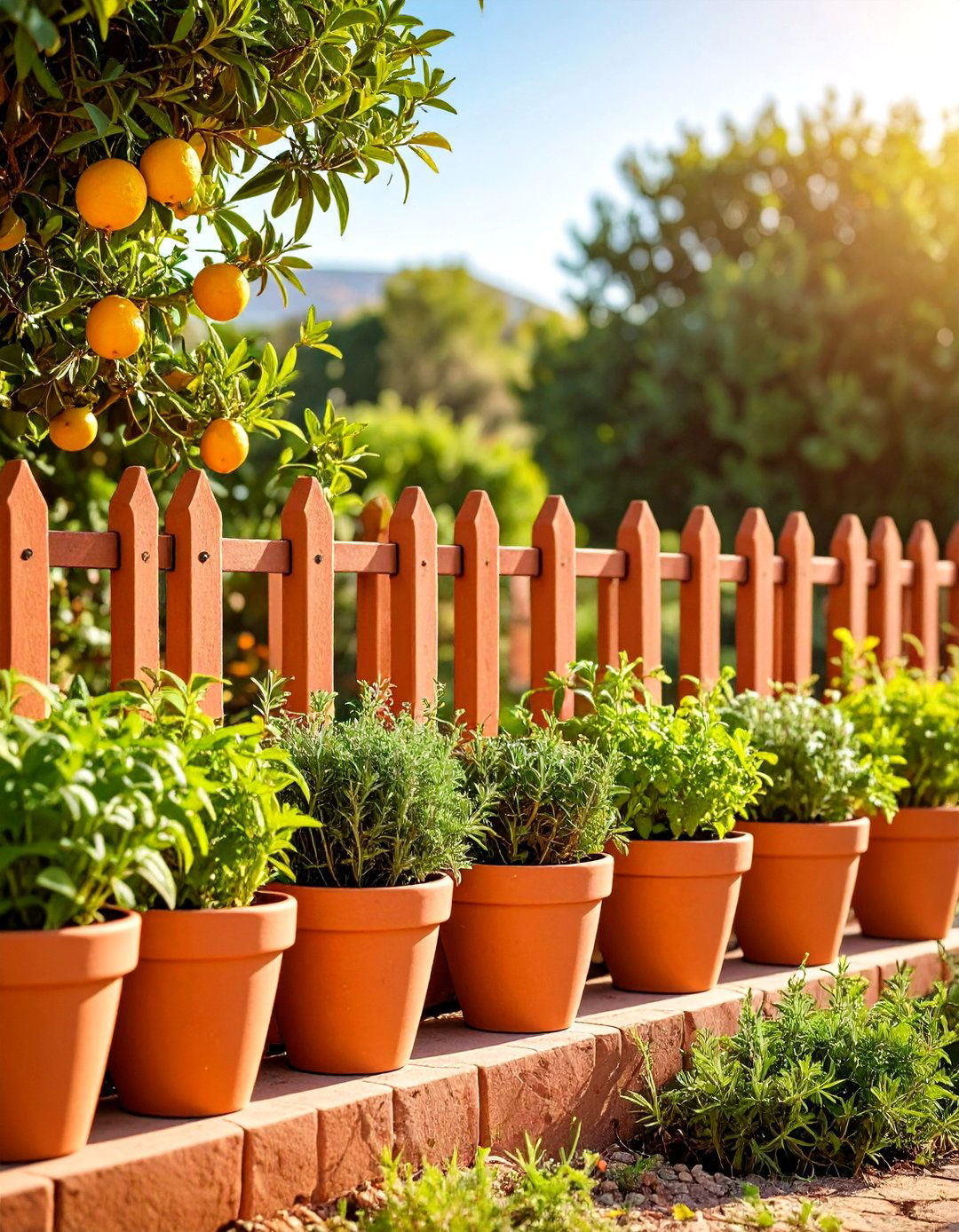 Terracotta Clay Fence for Mediterranean Warmth - 20 Fence Paint Colours