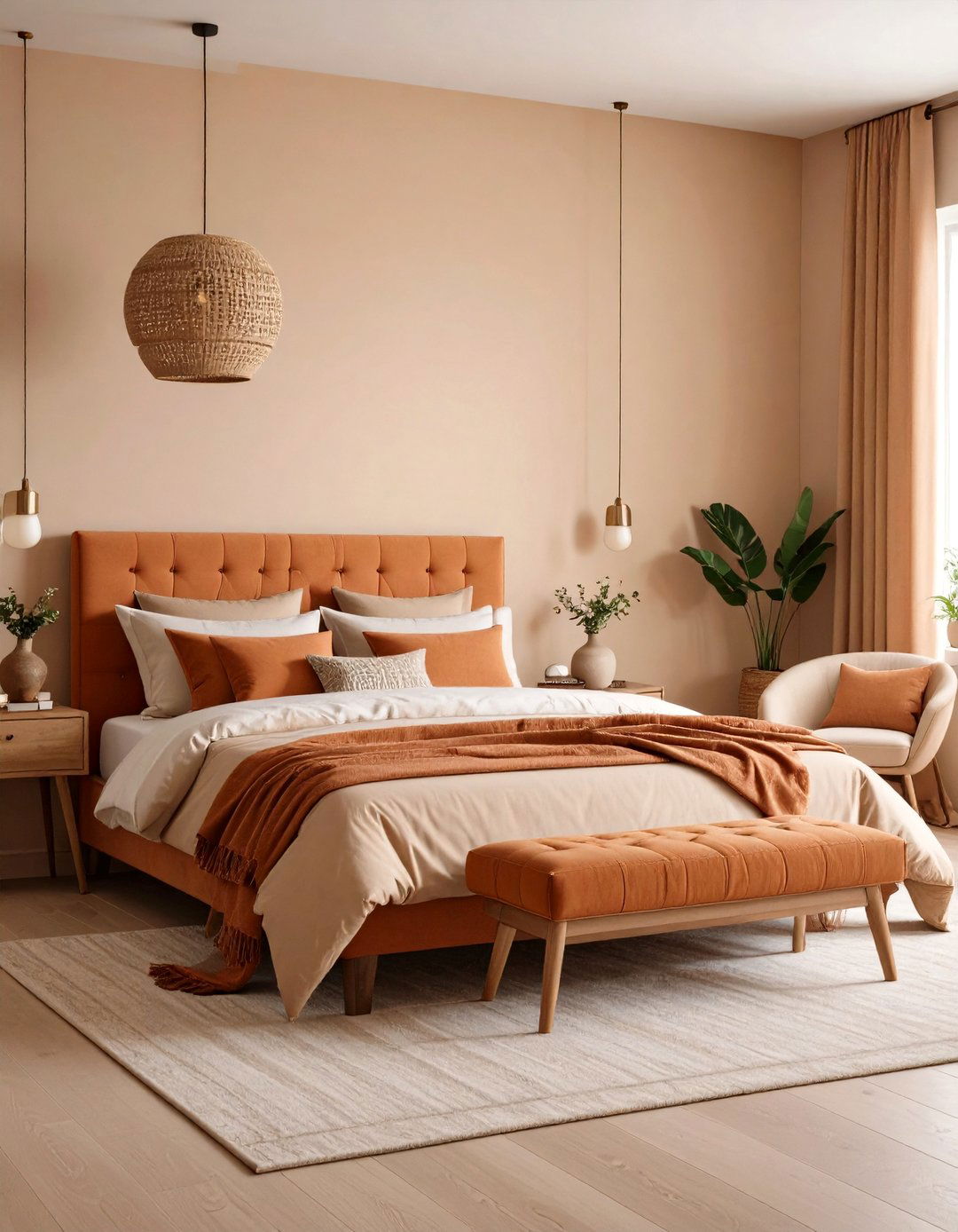 Terracotta Inspired Artwork - 20 Terracotta Bedroom Ideas