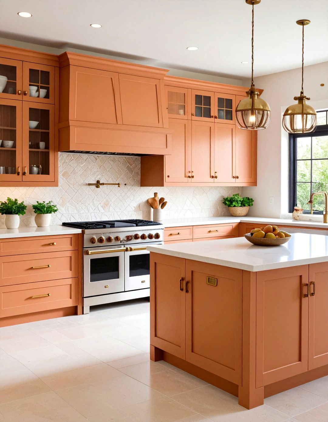 Terracotta Kitchen Cabinet Earthiness - 20 Kitchen Cabinet Color Ideas