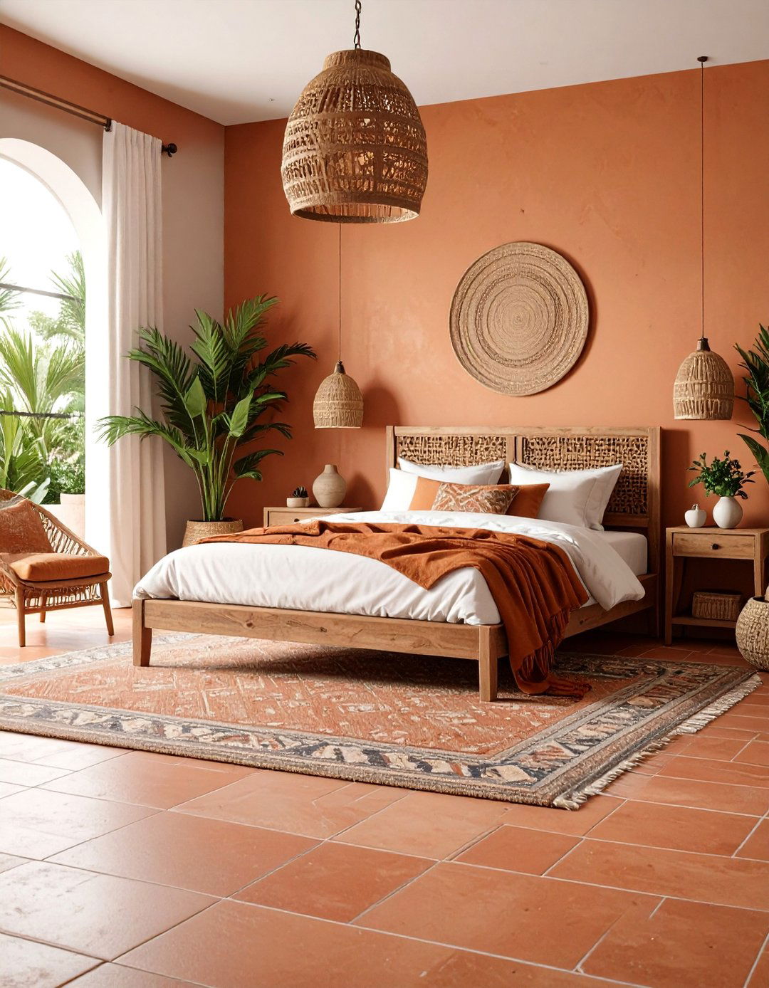 Terracotta Layered Textures - 20 Terracotta Bedroom Ideas