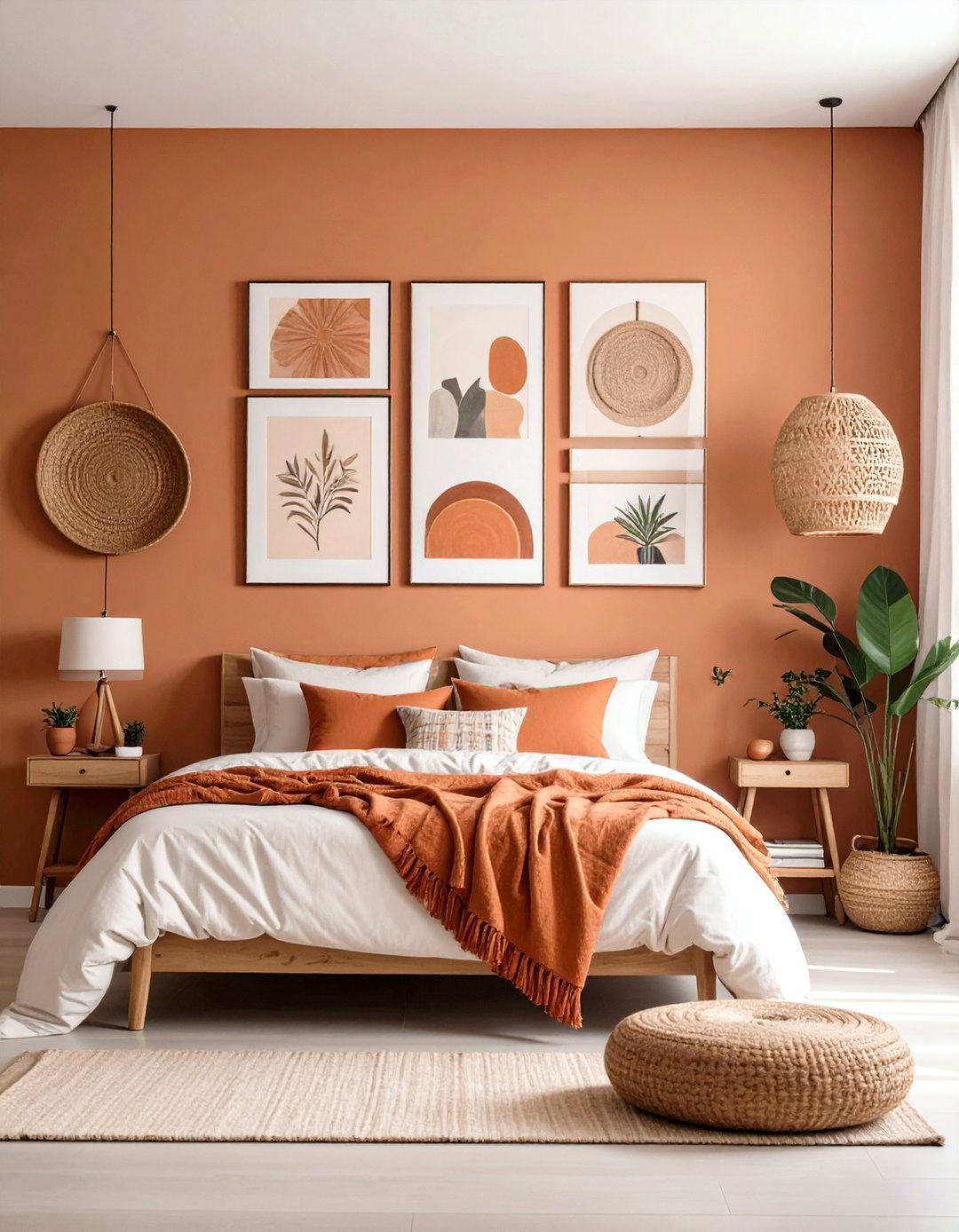 Terracotta Mood Lighting - 20 Terracotta Bedroom Ideas