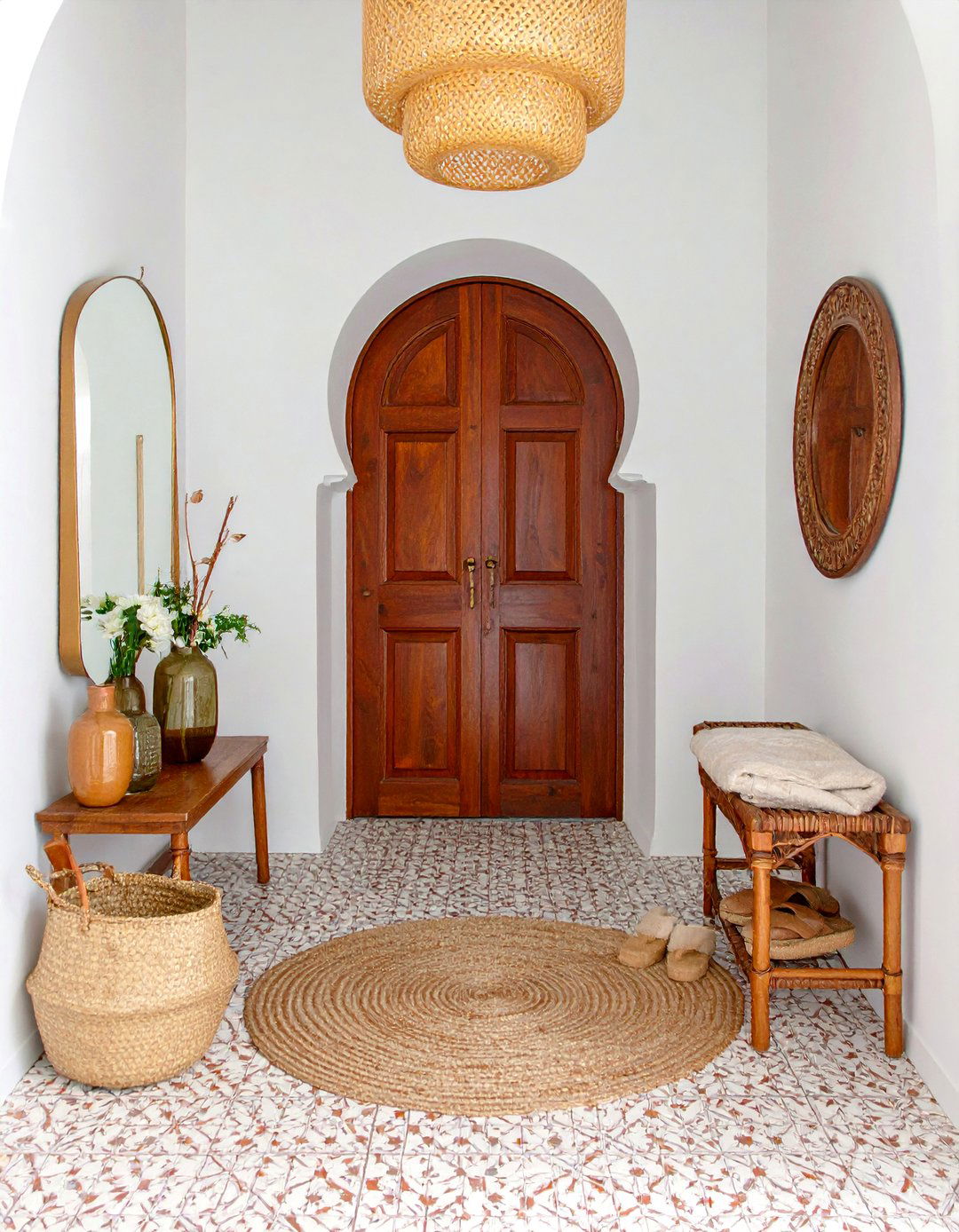 Terracotta Moroccan Tile Entryway - 20 terracotta home decor ideas