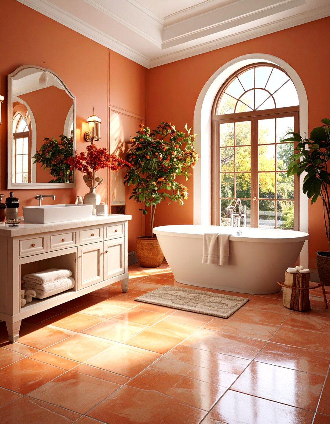 Terracotta Mosaic Patterns - 20 Terracotta Bathroom Ideas