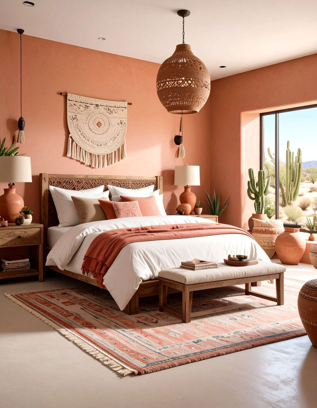 Terracotta Pink Room Southwestern Warmth - 20 Pink Room Ideas