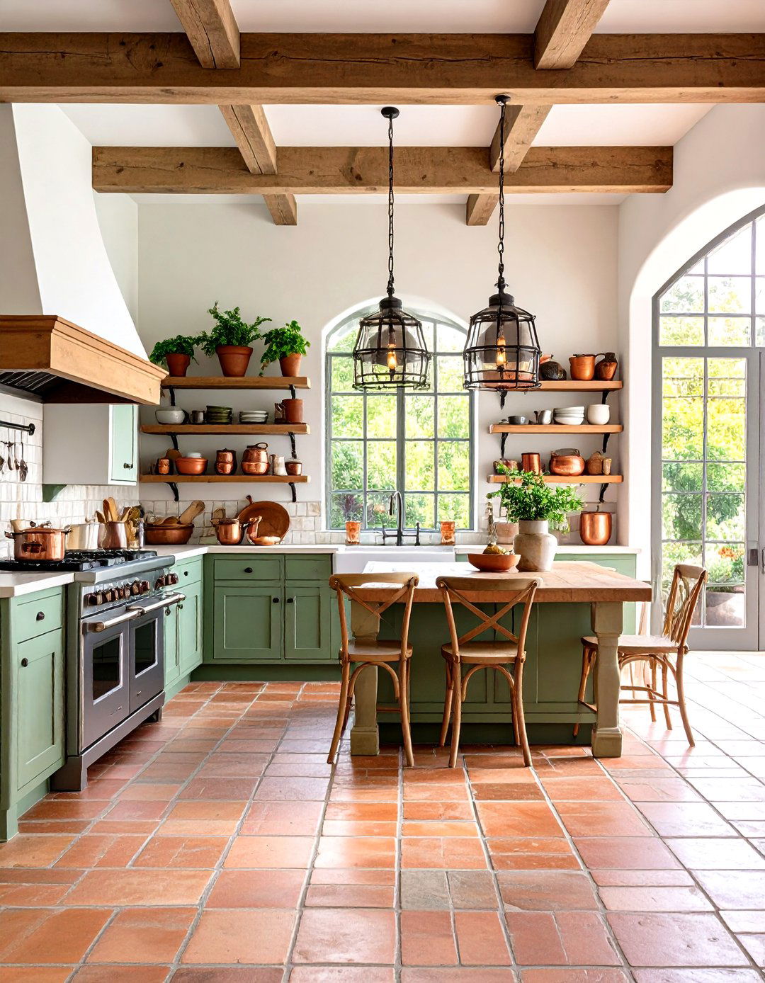 Terracotta Rustic Farmhouse Kitchen - 20 terracotta home decor ideas