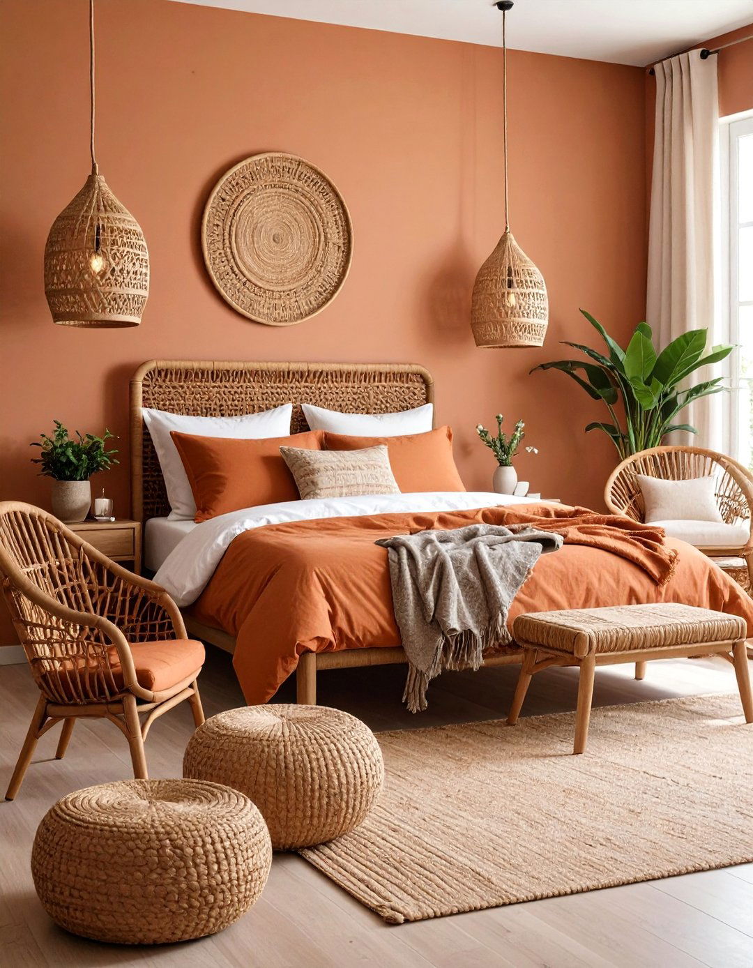 Terracotta Textiles and Linens - 20 Terracotta Bedroom Ideas