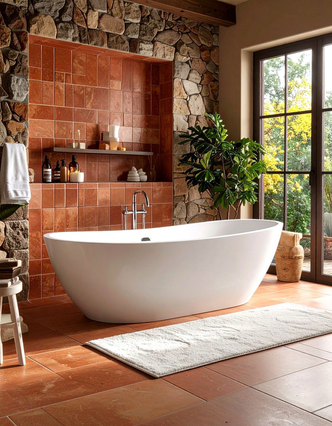 Terracotta Vanity Tops - 20 Terracotta Bathroom Ideas