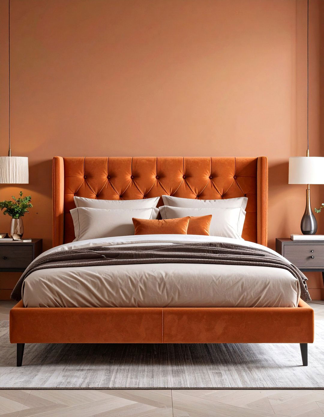 Terracotta and Beige Harmony - 20 Terracotta Bedroom Ideas