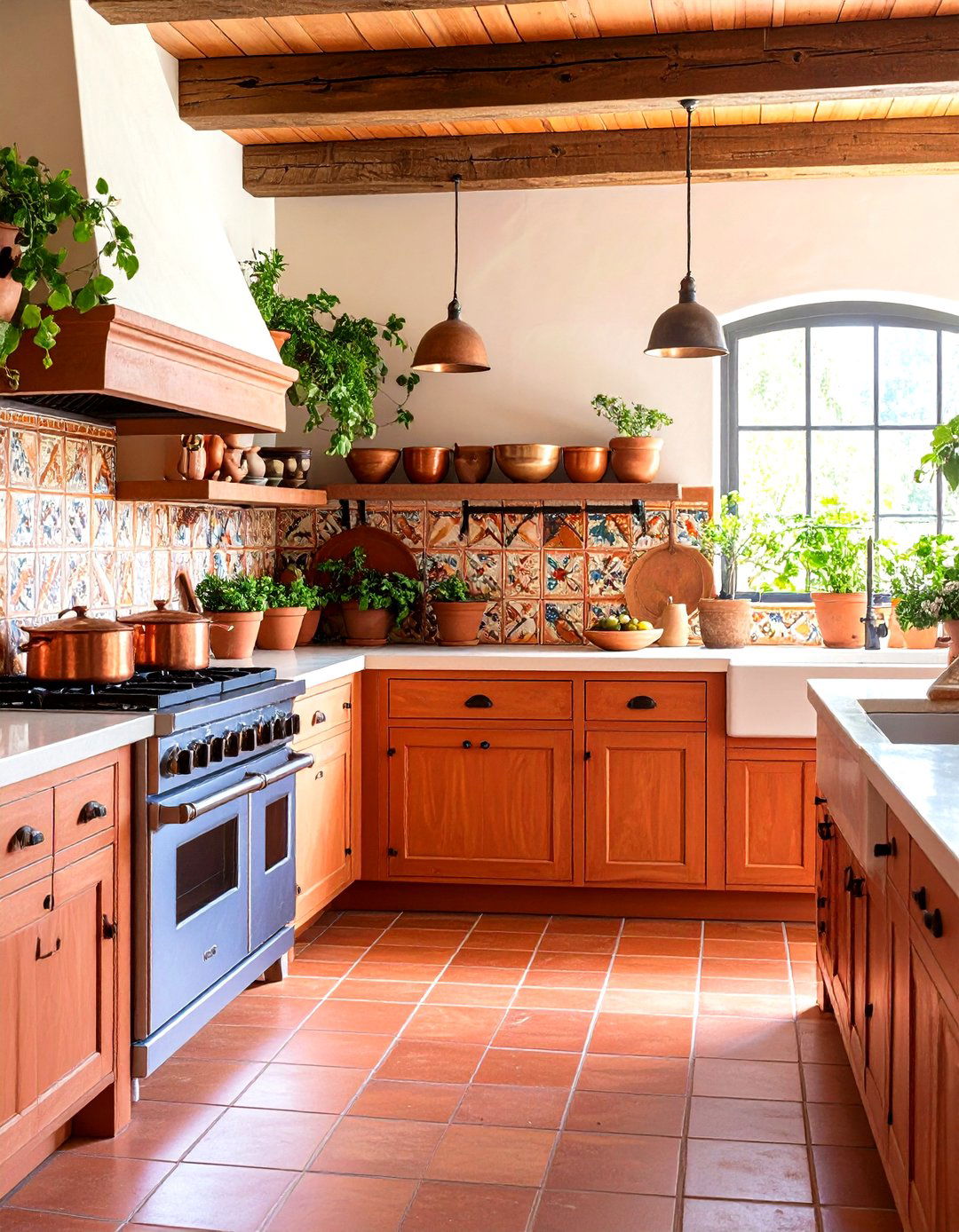 Terracotta and Earth Tone Mexican Kitchen Design - 20 Mexican Kitchen Ideas