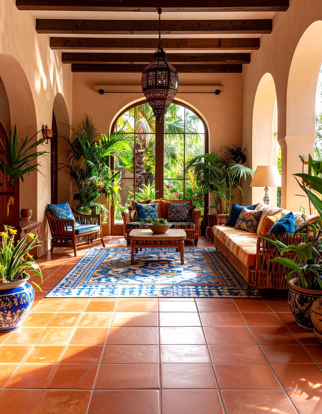 Terracotta and Saltillo Flooring - 20 Spanish Mediterranean House Ideas