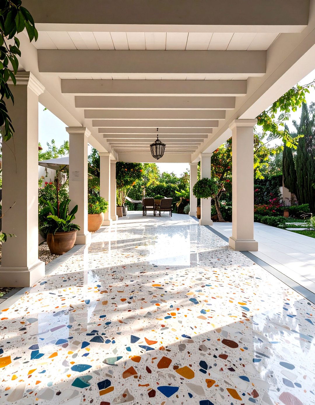 Terrazzo Pergola Flooring - 20 Pergola Flooring Ideas