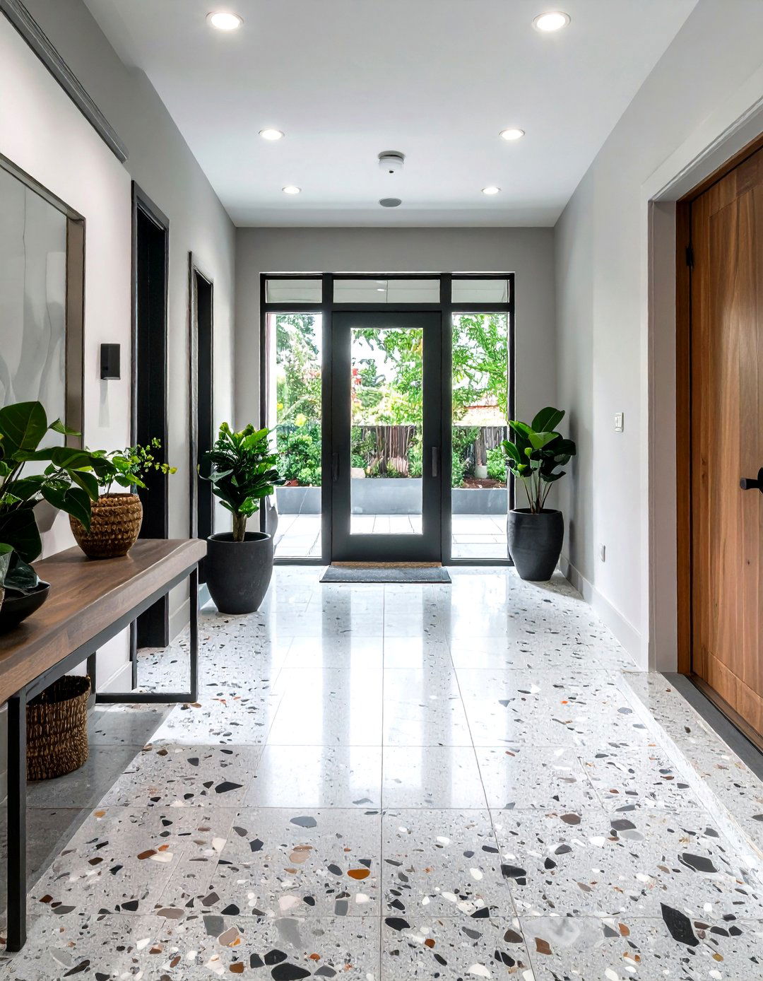 Terrazzo Style Pebble Tiles - 20 Small Entryway Tile Floor Ideas