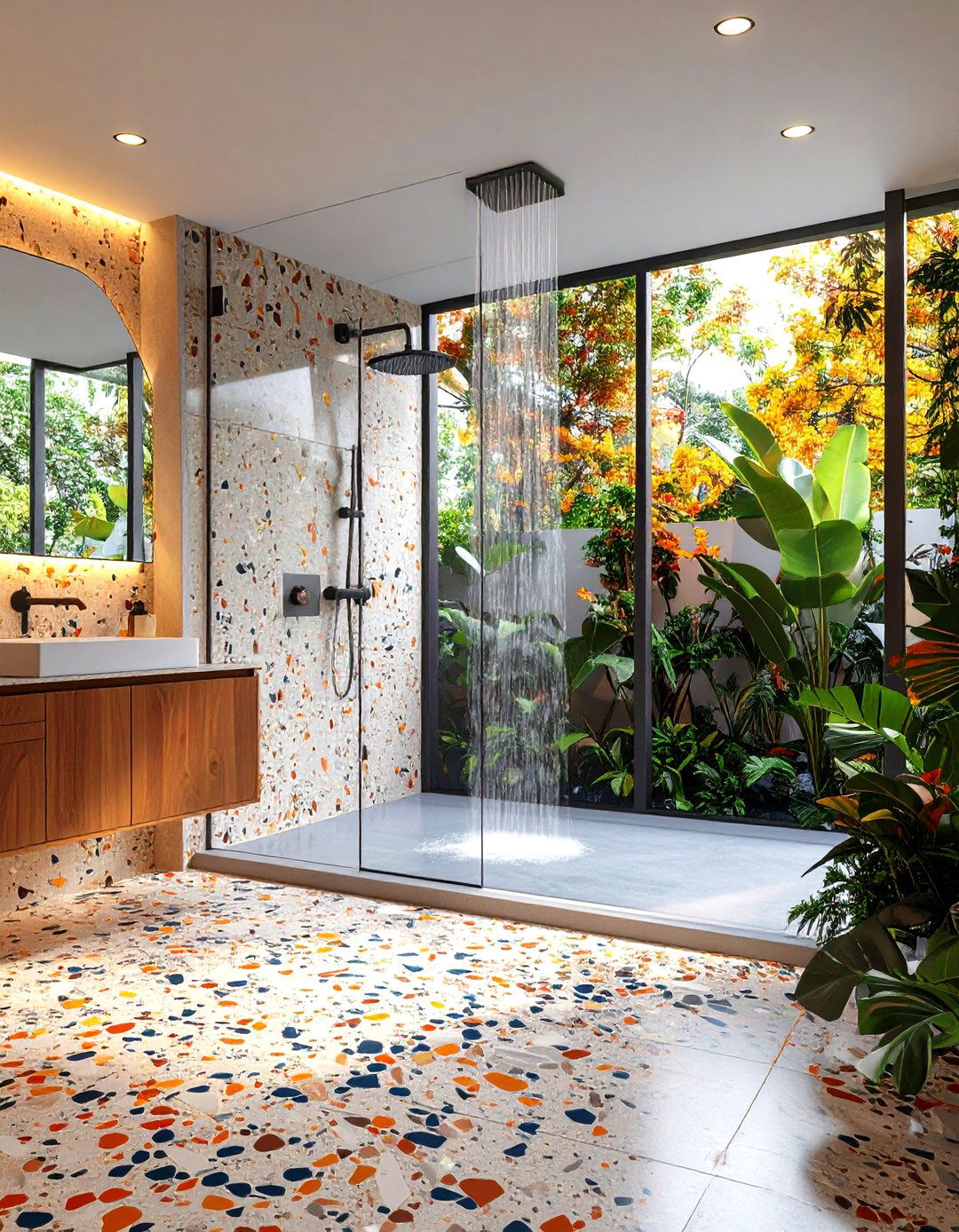 Terrazzo Tiles - 20 Walk-in Shower Tile Ideas
