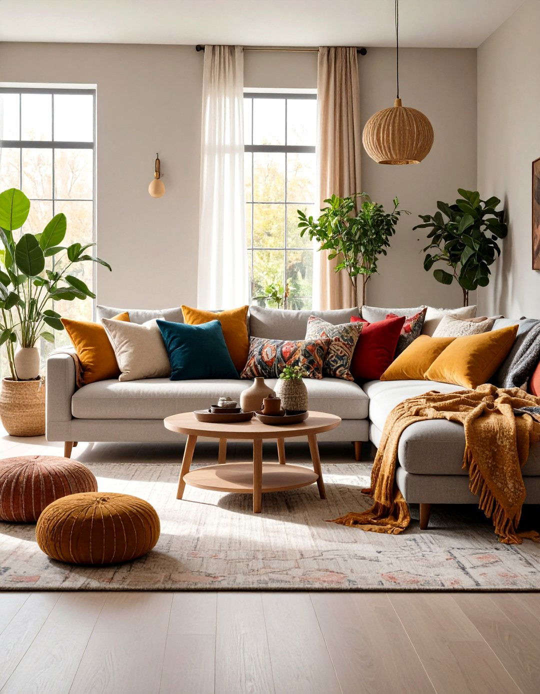 Textile Focused Colorful Room Ideas with Layered Fabrics - 20 Colorful Room Ideas