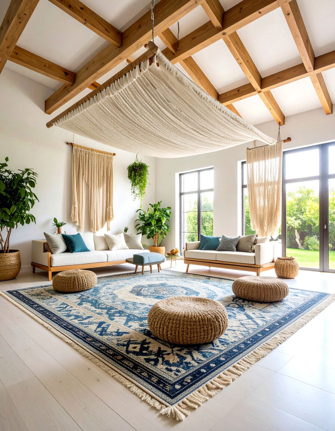 Textile or Tapestry Wall Decor Warms Verticals - 20 High Ceiling Tall Wall Decor Ideas