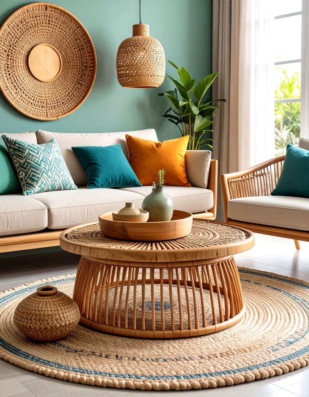 Textural Coffee Table Contrast - 20 Coffee Table Decor Ideas
