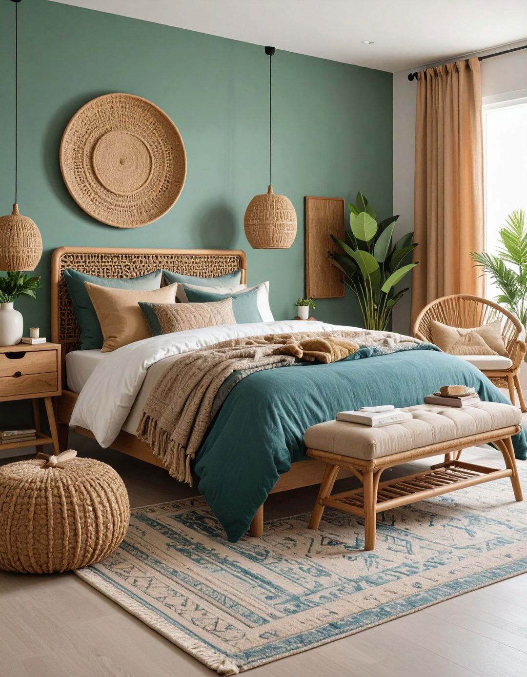 Textural Layered Relaxing Bedroom - 20 Relaxing Bedroom Ideas