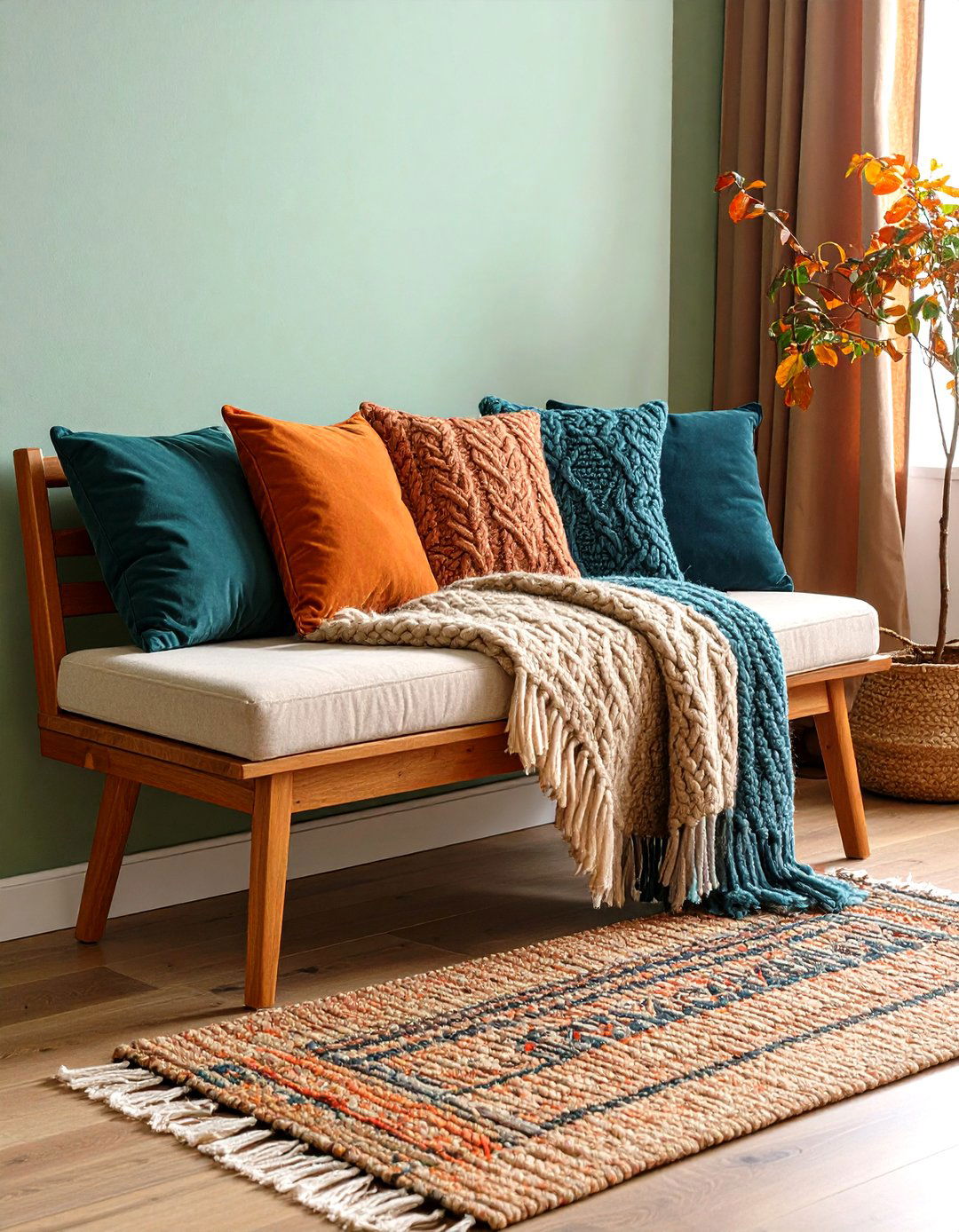 Textural Layers Bring Cozy Dimension to the Foyer - 20 Foyer Decor Ideas