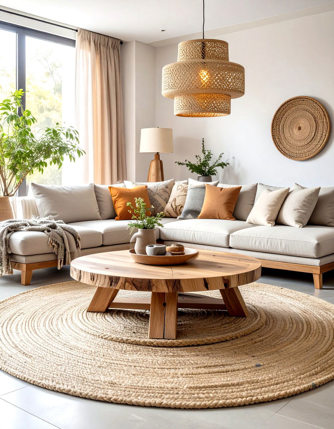 Textural Minimalist Living Room with Layered Natural Materials - 20 Minimalist Living Room Ideas
