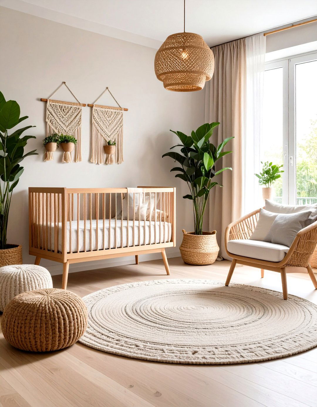 Textural Minimalist Nursery with Natural Elements - 20 Minimalist Nursery Ideas