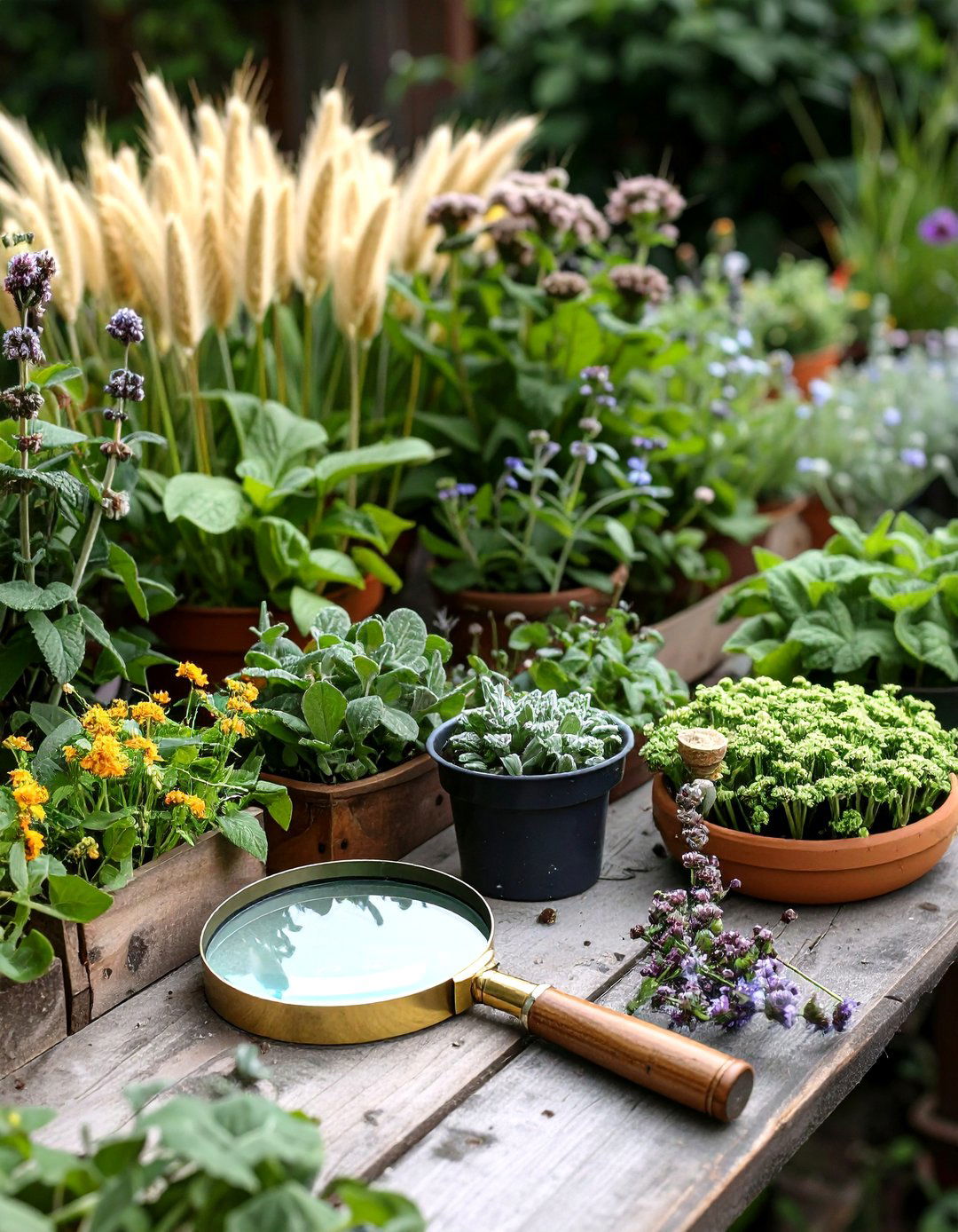 Textural Nursery Garden with Lambs Ear and Grasses - 25 Nursery Garden Ideas