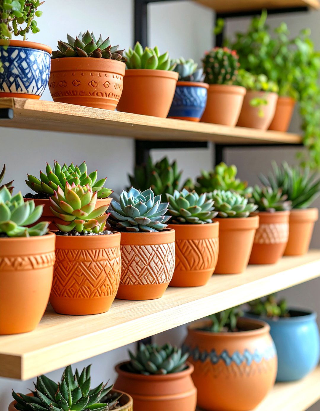 Textured Clay Planters - 20 Southwestern Decor Ideas