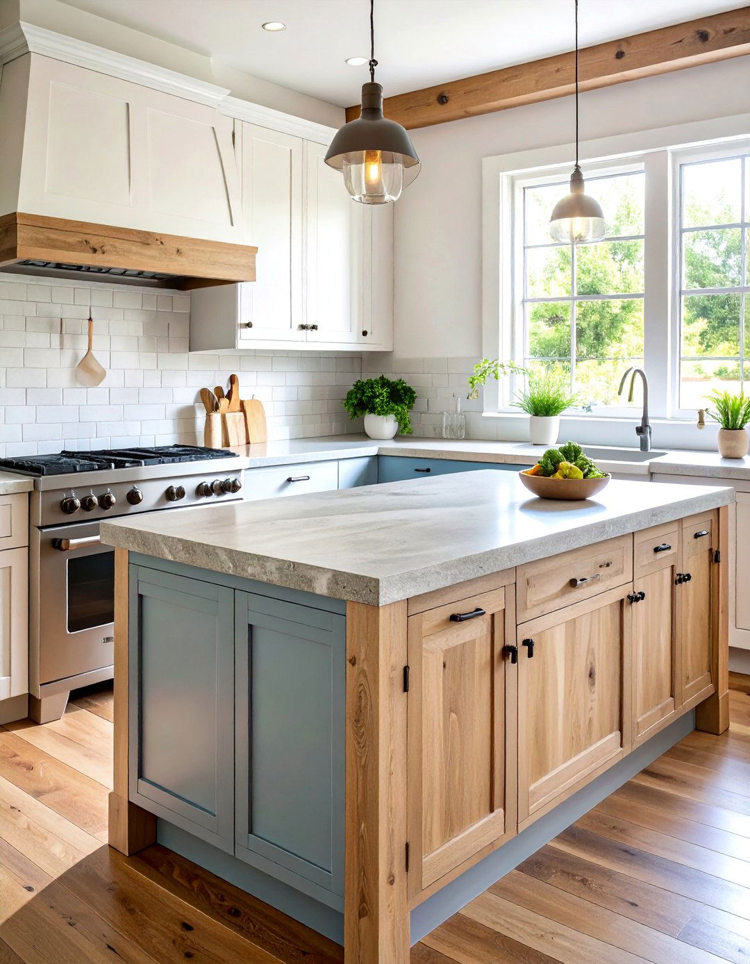 Textured Concrete Countertop with Hand Troweled Finish - 20 Concrete Countertop Ideas