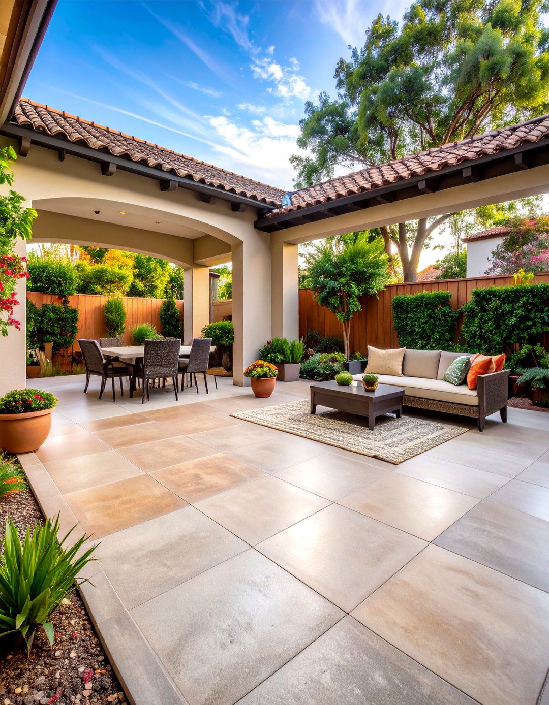 Textured Concrete Floors with Surface Variations - 20 Concrete Floor Ideas