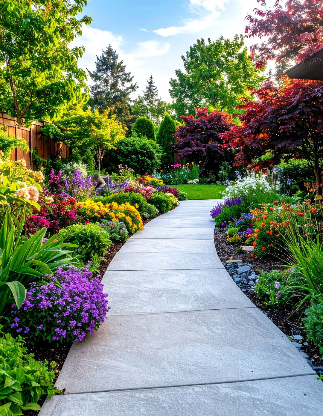Textured Concrete Walkway Surfaces - 20 Concrete Walkway Ideas