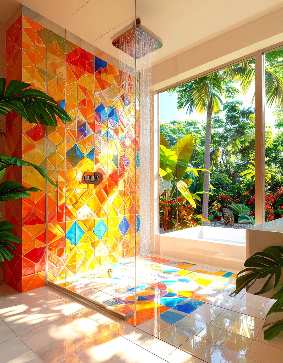 Textured D Tile - 20 Shower Surround Ideas