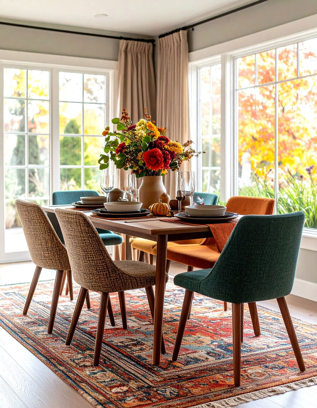 Textured Fabric Elements Mid Century Modern Dining Room - 20 Mid-century Modern Dining Rooms