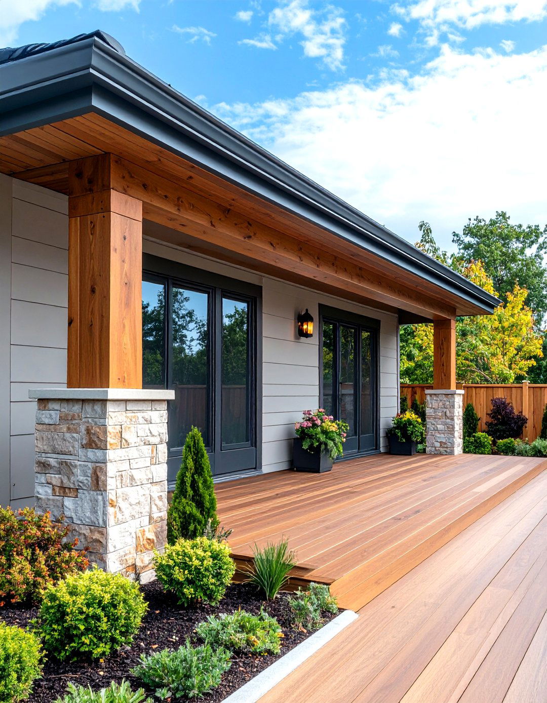 Textured Grain Look Composite Deck Fascia - 20 Deck Fascia Ideas