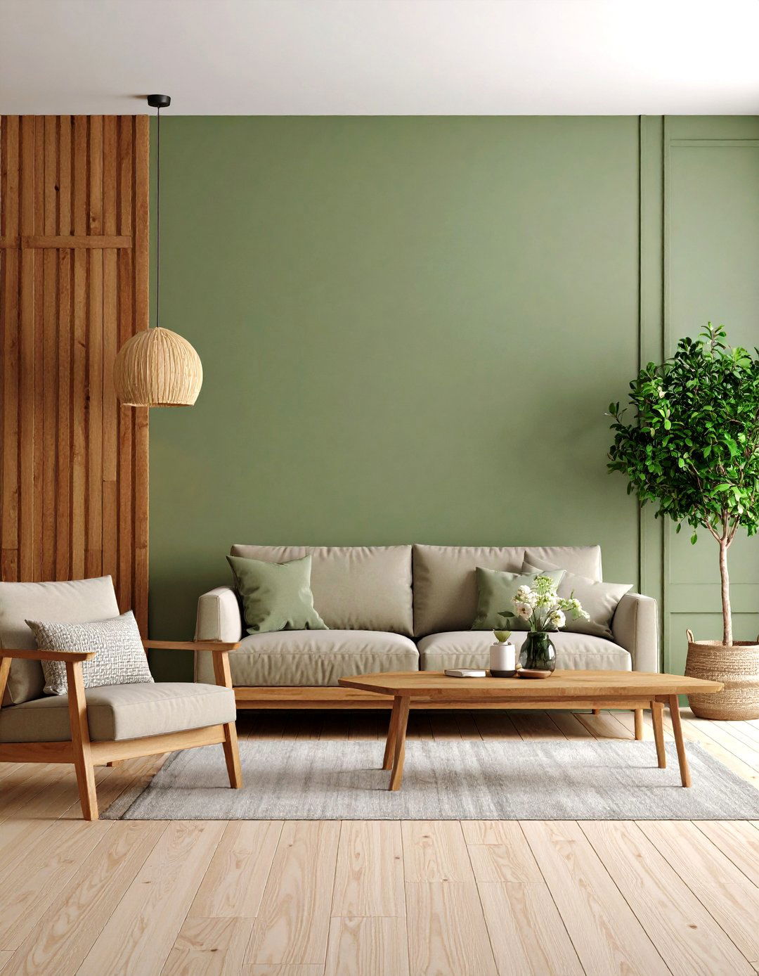 Textured Greige Lime Wash Accent Wall - 20 Greige Interior Design Ideas