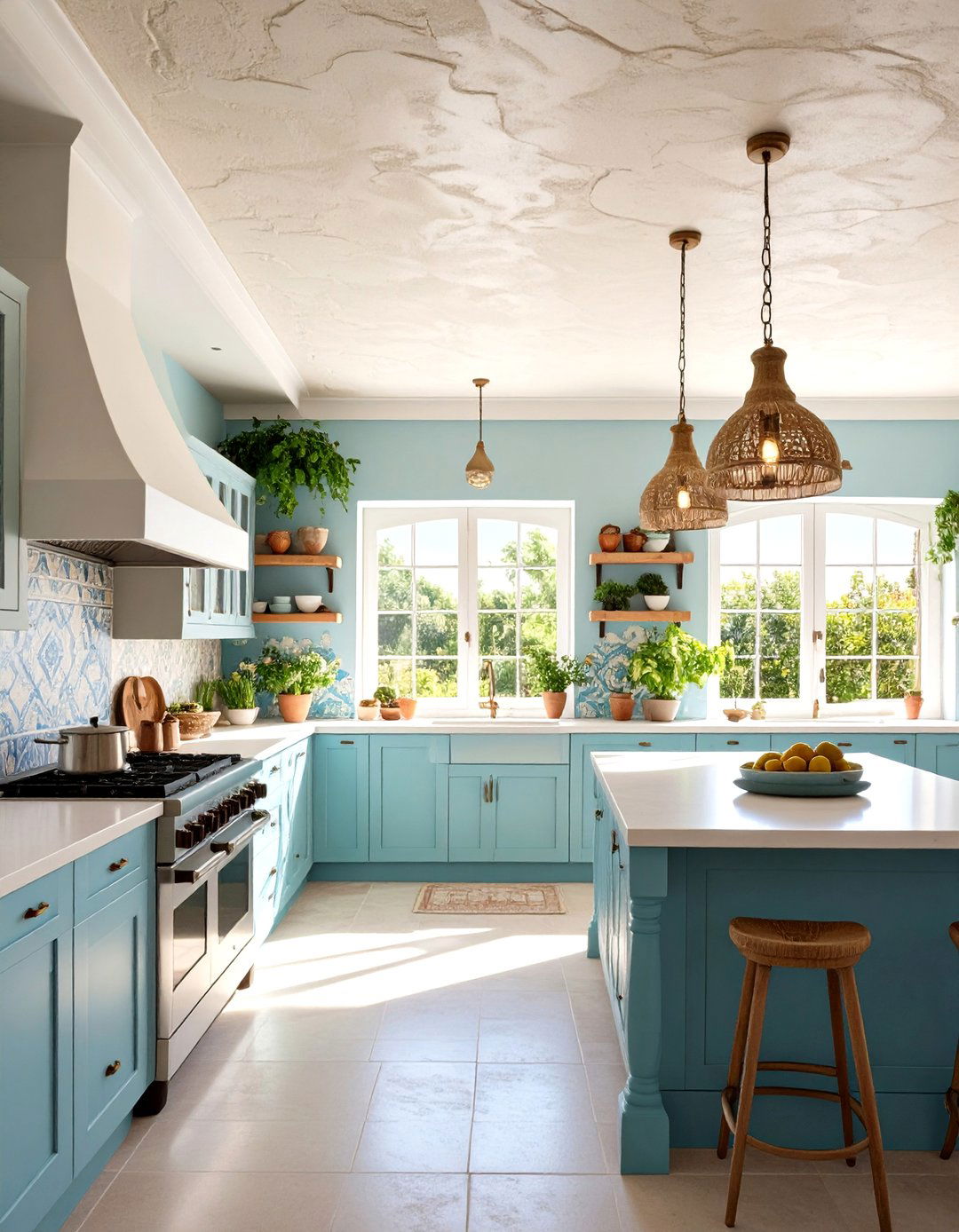 Textured Kitchen Ceiling Plaster Finish - 20 Kitchen Ceiling Ideas