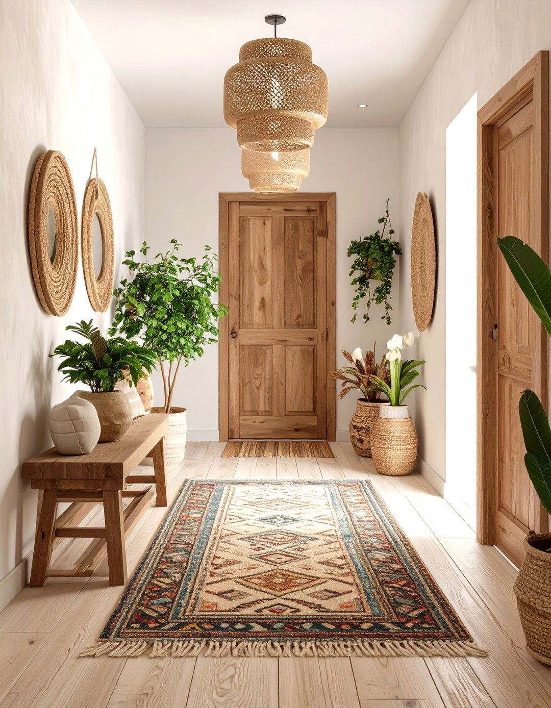 Textured Limewash Finish - 20 Hallway Decor Ideas