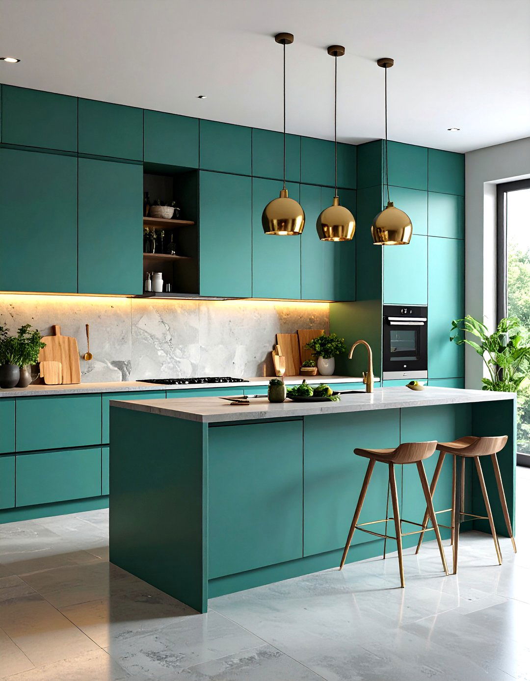 Textured Microcement Kitchen Walls - 20 Microcement Kitchen Ideas