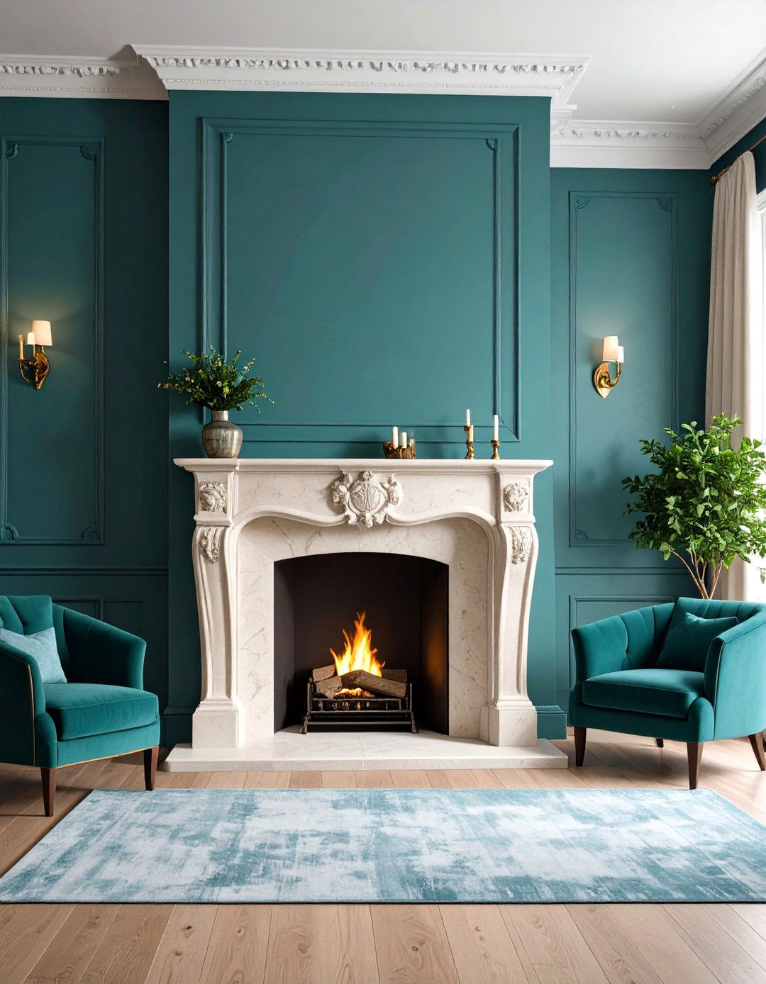 Textured Plaster Feature Wall - 20 Fireplace Accent Wall Ideas