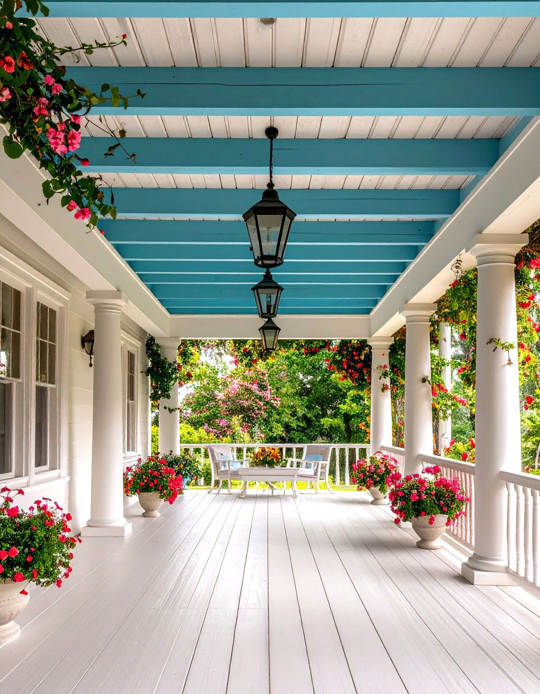 Textured Plaster Porch Ceiling - 20 Porch Ceiling Ideas