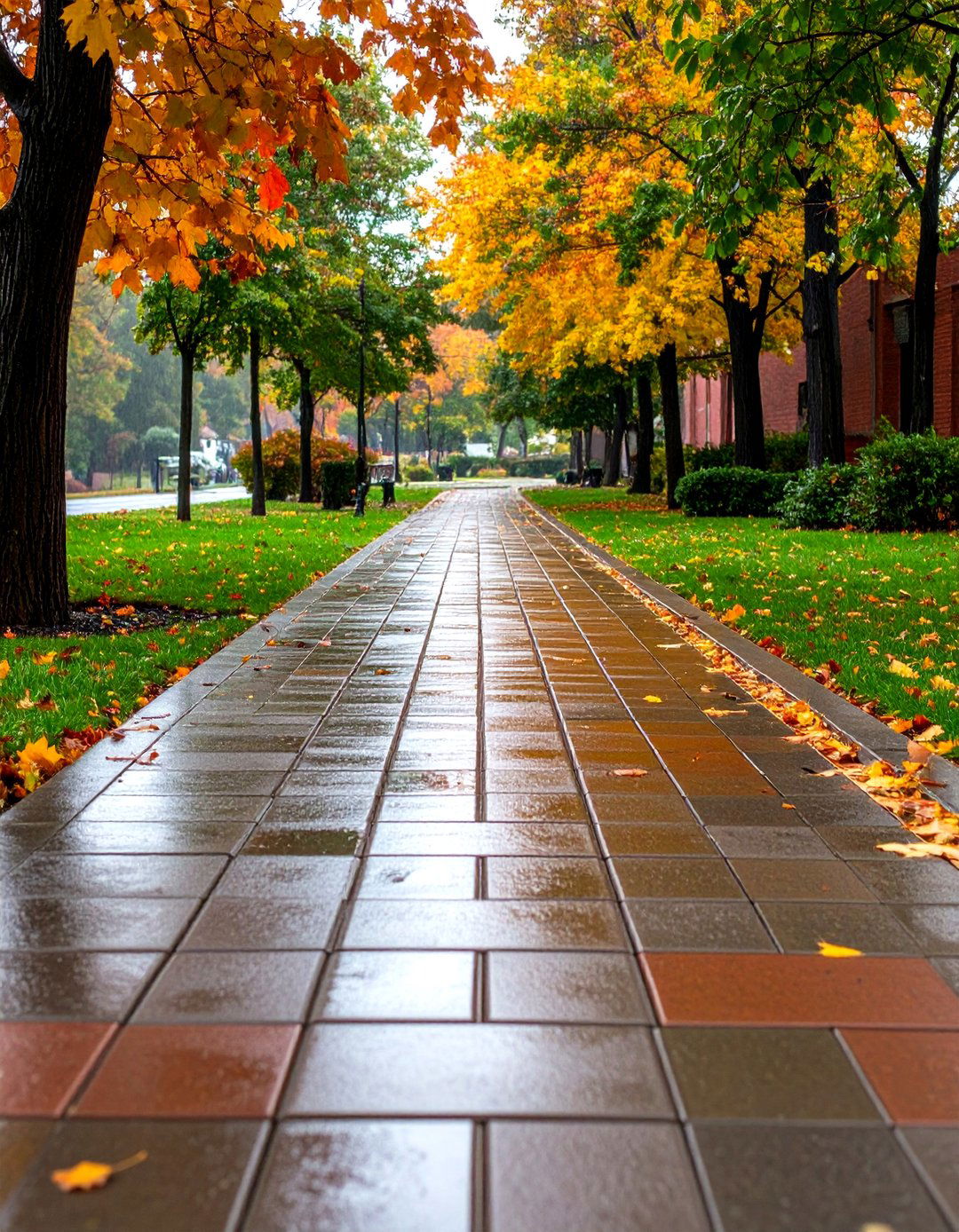 Textured Surface Concrete Paver Walkway - 20 Concrete Paver Walkway Ideas