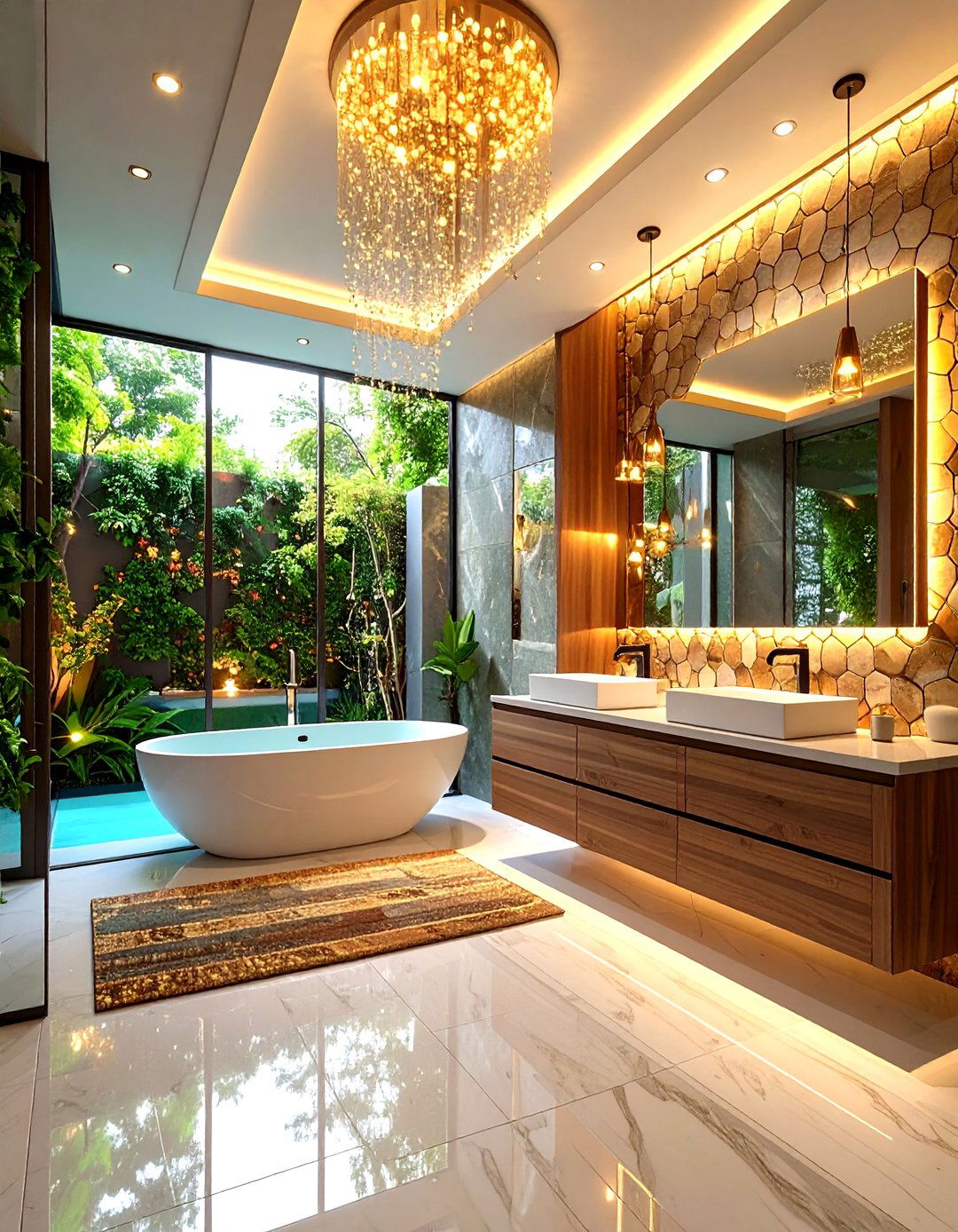 Textured Tile Luxury Bathroom Tactile Interest - 20 luxury bathroom ideas