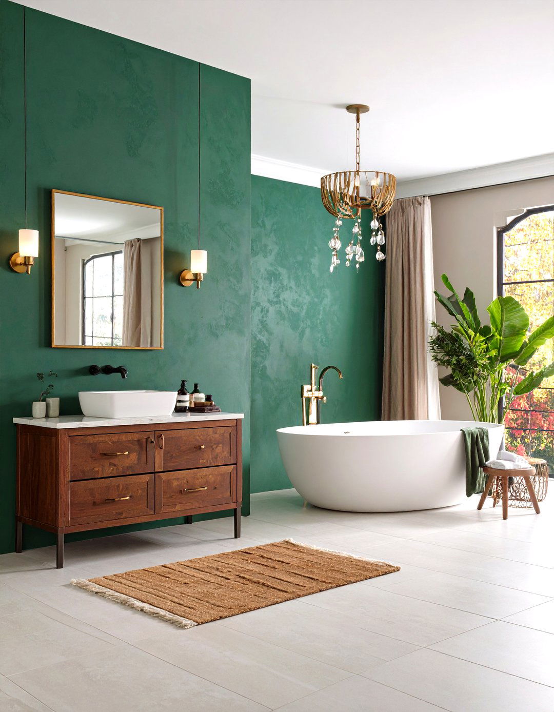 Textured Wall Finishes - 20 Tuscan Bathroom Ideas